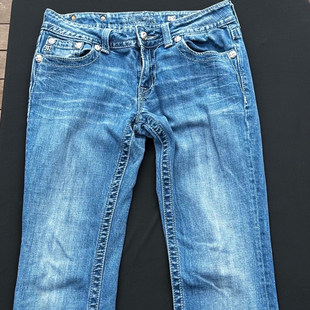 Miss Me Bootcut Jeans Womens 29 Blue Good JP6073B Embellished Y2K Denim